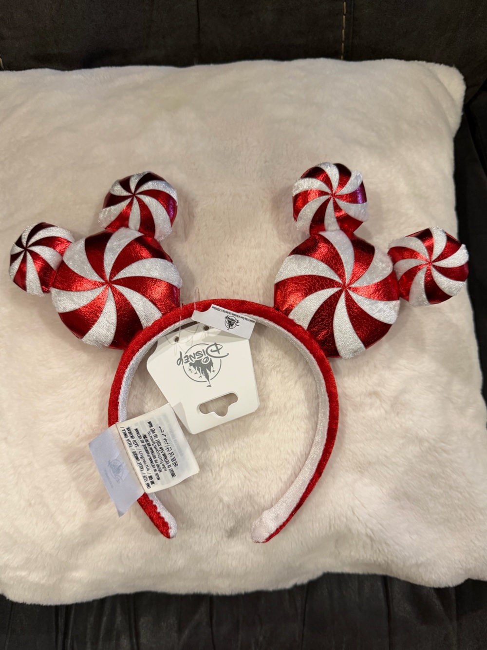 Disney Peppermint Swirl Minnie Ears Headband